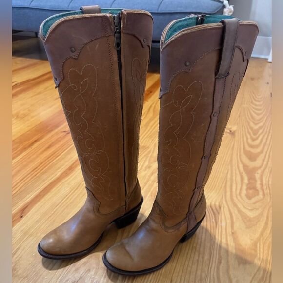 Corral Vintage Embroidery Leather Round Toe Western Boots C1971 SZ 6 M (64781) - Picture 3 of 13